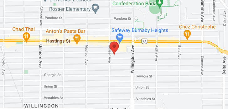 map of 4404-4410 PENDER STREET